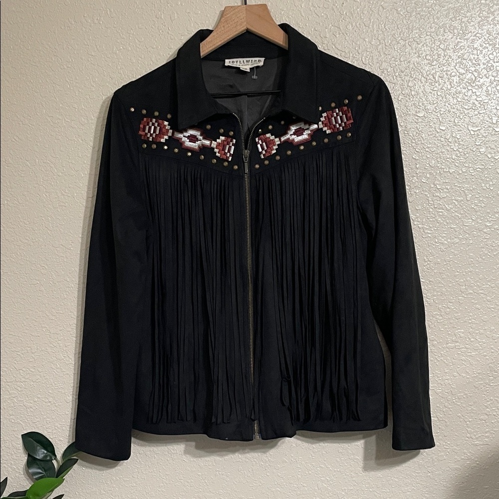 Idyllwind Spell fringe faux leather jacket